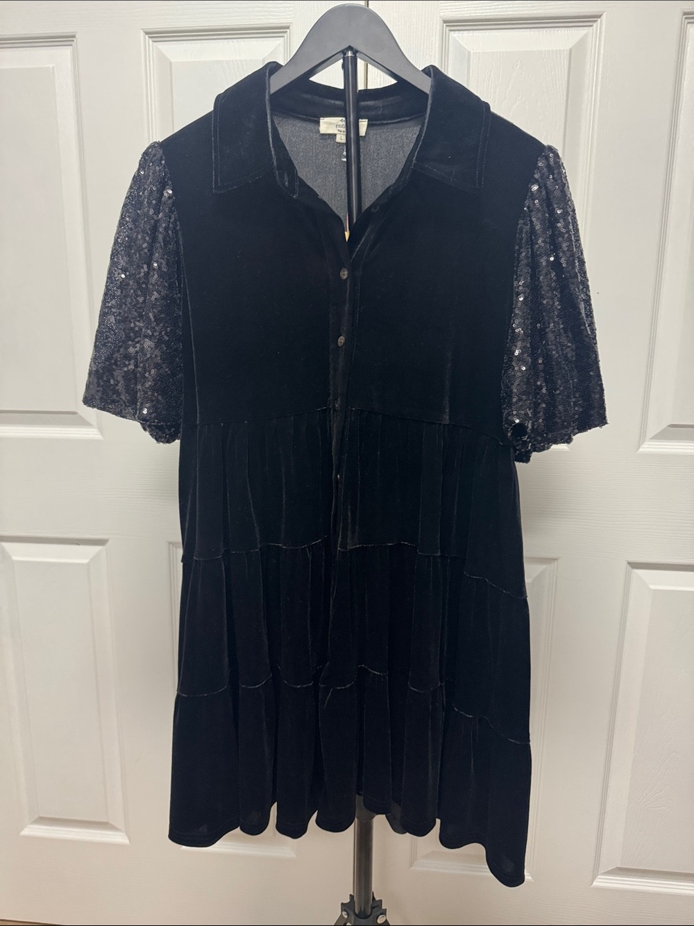 Entro Velvet & Sequins Dress